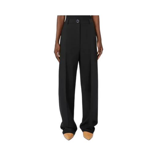 Straight Wool Trousers