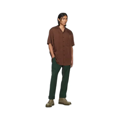 Tabbed Straight-Leg Cargo Trousers