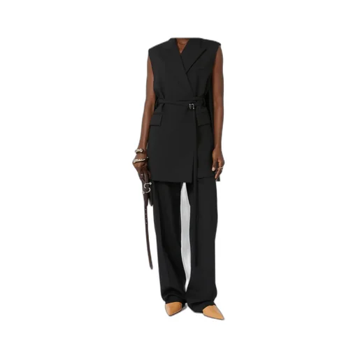 Straight Wool Trousers