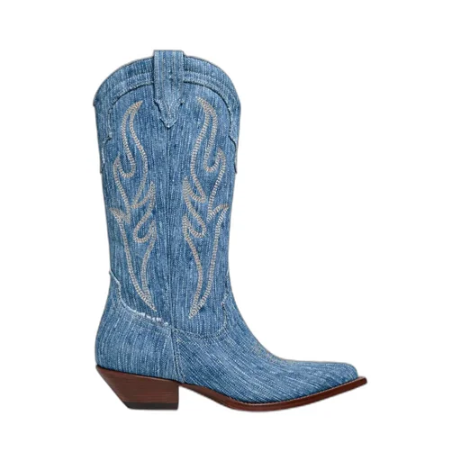 Santa Fe Panelled Denim Boots