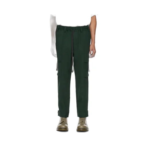 Tabbed Straight-Leg Cargo Trousers