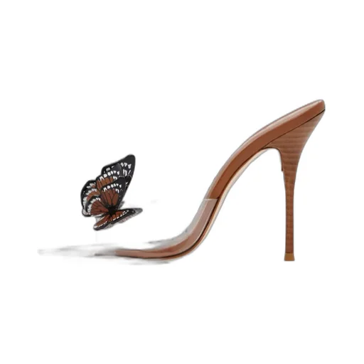 High-Heeled Sandals With Pattern Decal