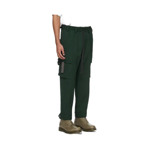 Tabbed Straight-Leg Cargo Trousers