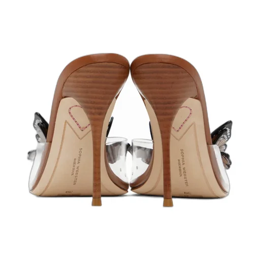 High-Heeled Sandals With Pattern Decal
