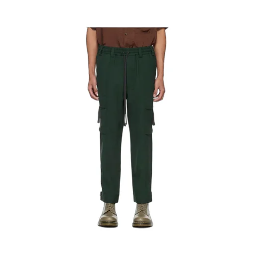 Tabbed Straight-Leg Cargo Trousers