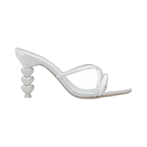 Aphrodite Embellished Slip-On Satin Mules