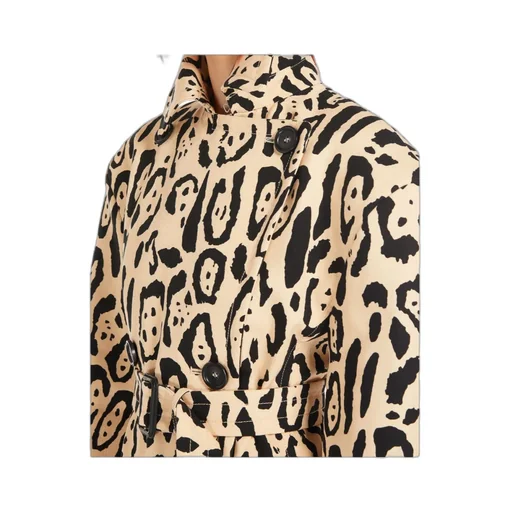 Grembo All-Over Patterned Trench Coat