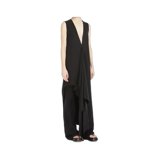 Acline1234 Asymmetric V-Neck Dress
