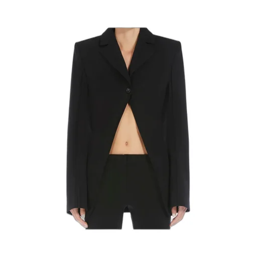 Single-Breasted Blazer In Stretch Viscose
