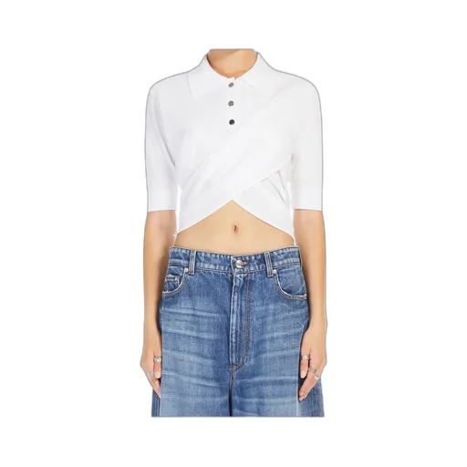 Button Detailed Short-Sleeved Polo Top