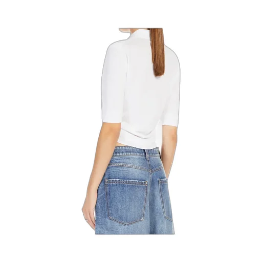 Button Detailed Short-Sleeved Polo Top