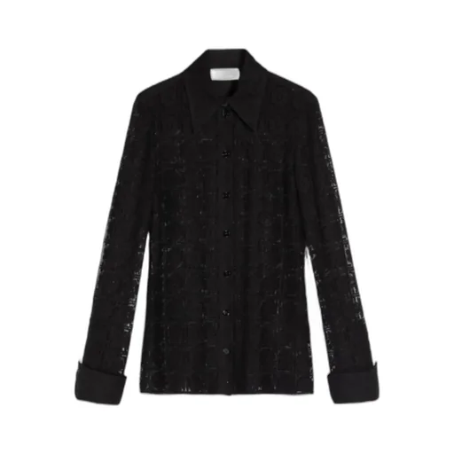 Floral-Lace Cotton Shirt