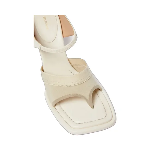 100Mm Thong-Strap Leather Mules