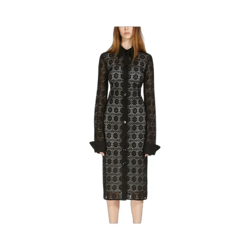 Floral-Lace Midi Dress