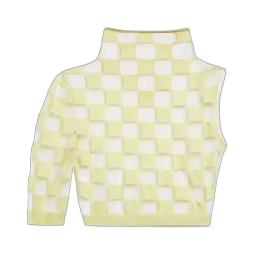 Check-Pattern Crop Top