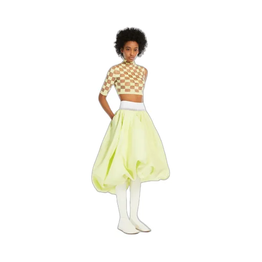 Check-Pattern Crop Top