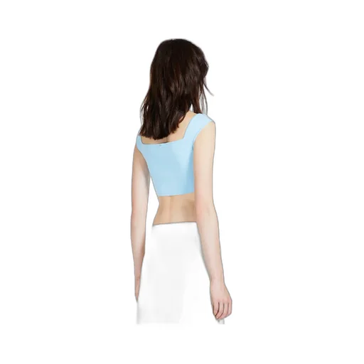 Square-Neck Cropped Vest Top