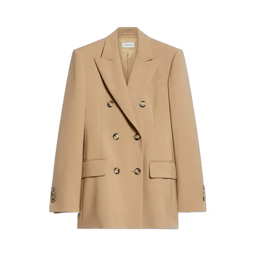 Double-Breasted Long-Sleeved Jacket
