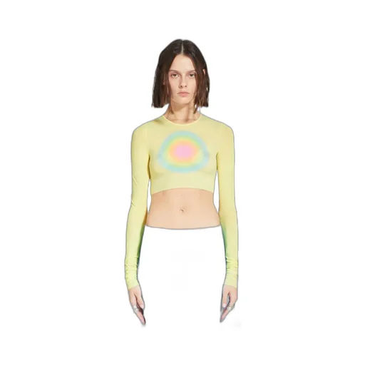 Rainbow-Motif Fitted T-Shirt