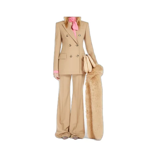 Double-Breasted Long-Sleeved Jacket