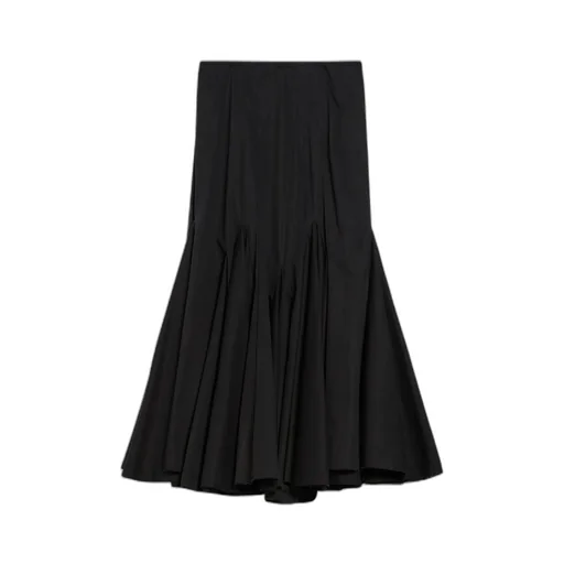 A-Line Cotton Midi Skirt