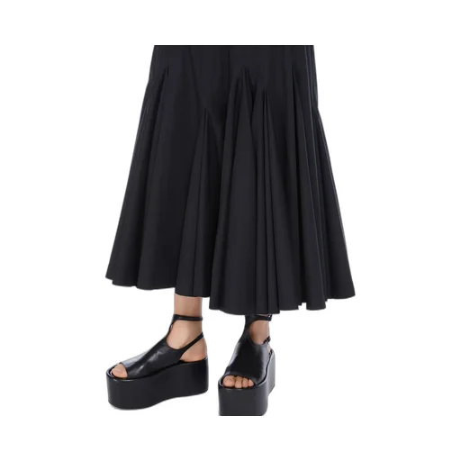 A-Line Cotton Midi Skirt