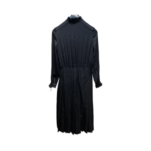 Pleated Long-Sleeved Dress