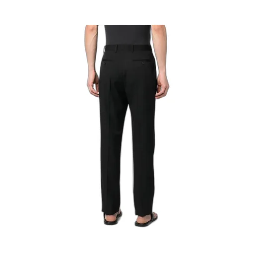 Button Detailed Straight Leg Trousers