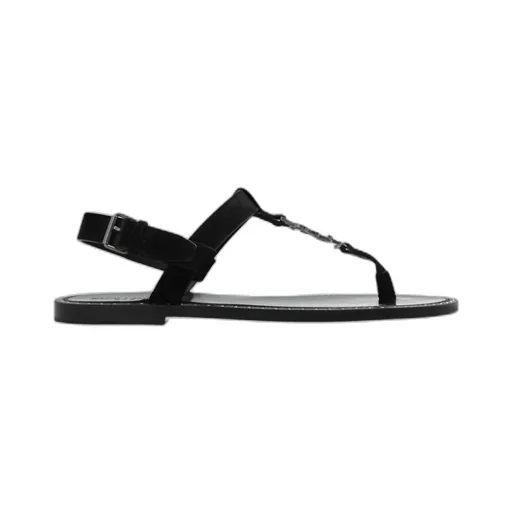 Cassandra Logo Plaque Sandals