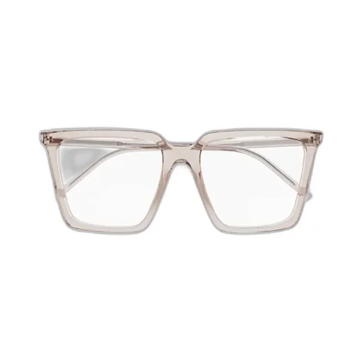 Square-Frame Transparent Sunglasses