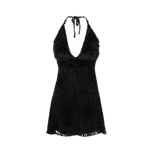 Detailed Halterneck Mini Dress