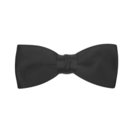 Yves Bow Tie In Black Silk Satin
