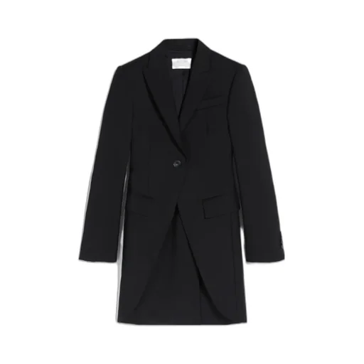 Long Stretch Wool Suit Coat