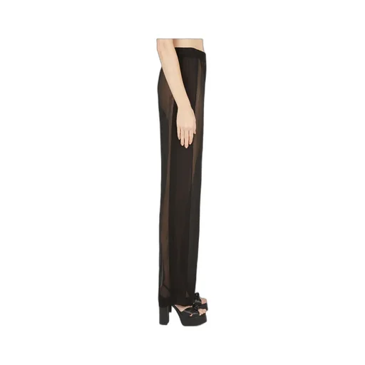 Silk Straight-Leg Trousers