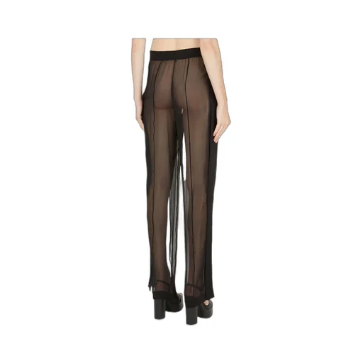 Silk Straight-Leg Trousers