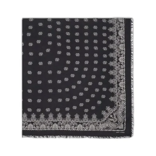 Logo Printed Frayed Edge Scarf