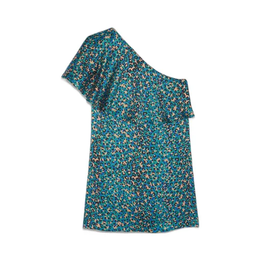 One-Shoulder Ruffled Mini Dress