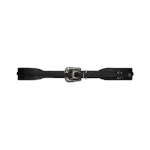 Double-Buckle Leather Belt