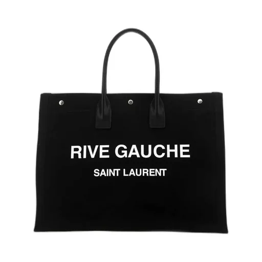 Rive Gauche Logo Printed Tote Bag