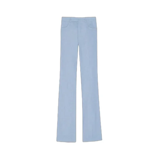 Flared Pants In Sky Blue Denim