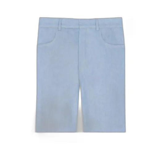 Flared Pants In Sky Blue Denim