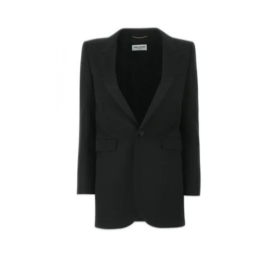Single-Breasted Peak-Lapel Blazer