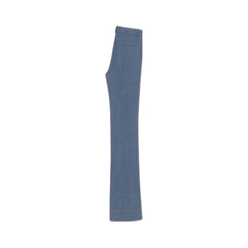 Straight-Leg Pants In Blue Denim