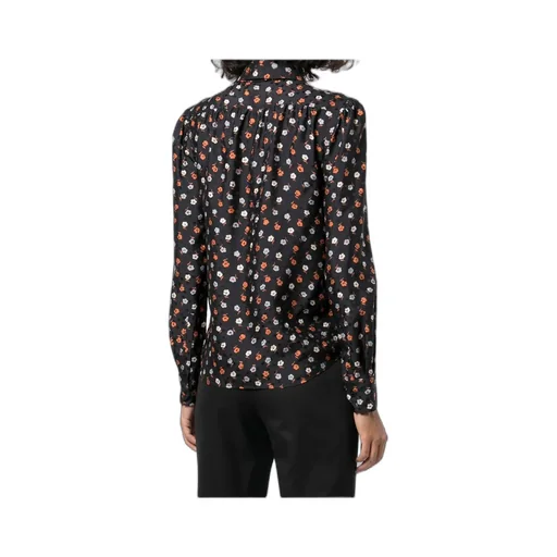 Floral-Print Long-Sleeve Blouse