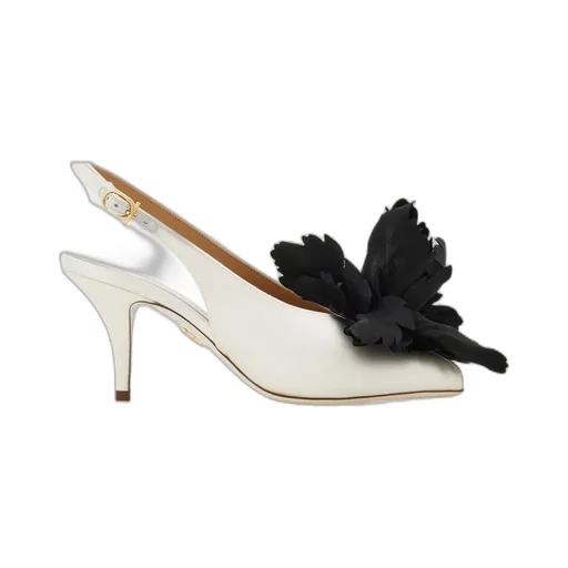 Flower Embellished Slingback
