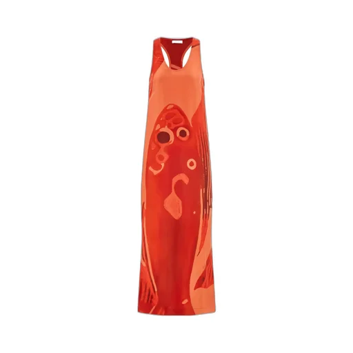 Fish Print Silk Dress