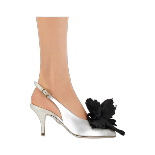Flower Embellished Slingback