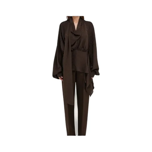 Monogram Silk Blouse