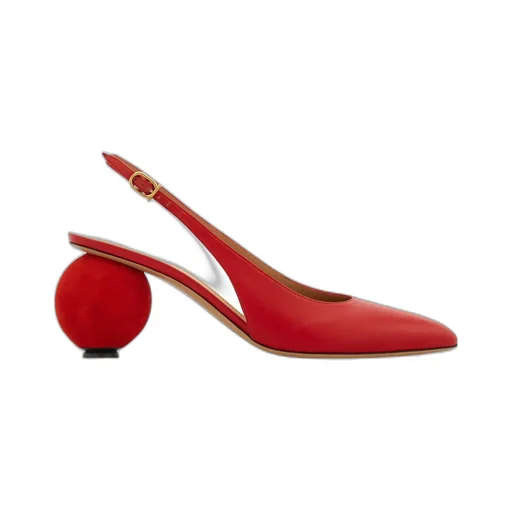 Spherical Heel Slingback Pump