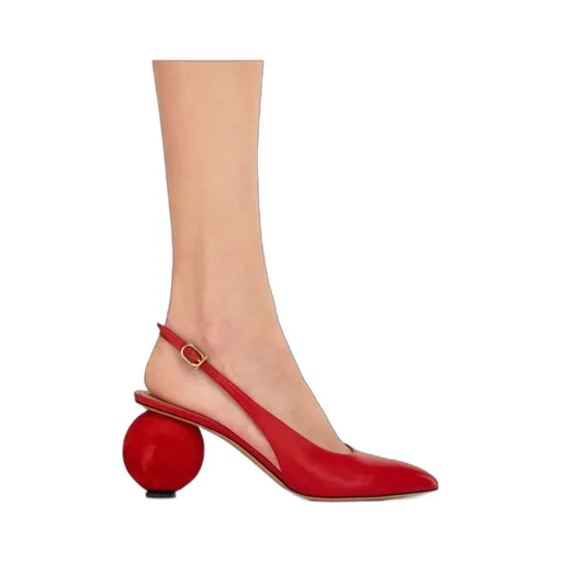 Spherical Heel Slingback Pump